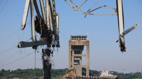 Unified Command removes final large bridge segment, nears complete restoration of Baltimore's federal channel. Photo by Photo by Bobby Petty/U.S. Army Corps of Engineers, Baltimore District.