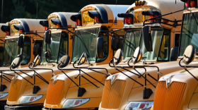 School buses (Ulysses Muñoz/The Baltimore Banner)