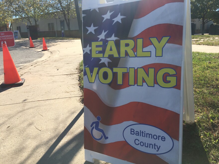 An early voting location in Baltimore County.