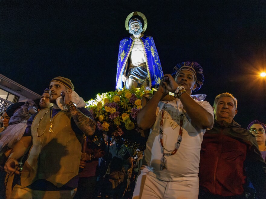 A Catholic San Lazaro Day procession in Hialeah, Florida