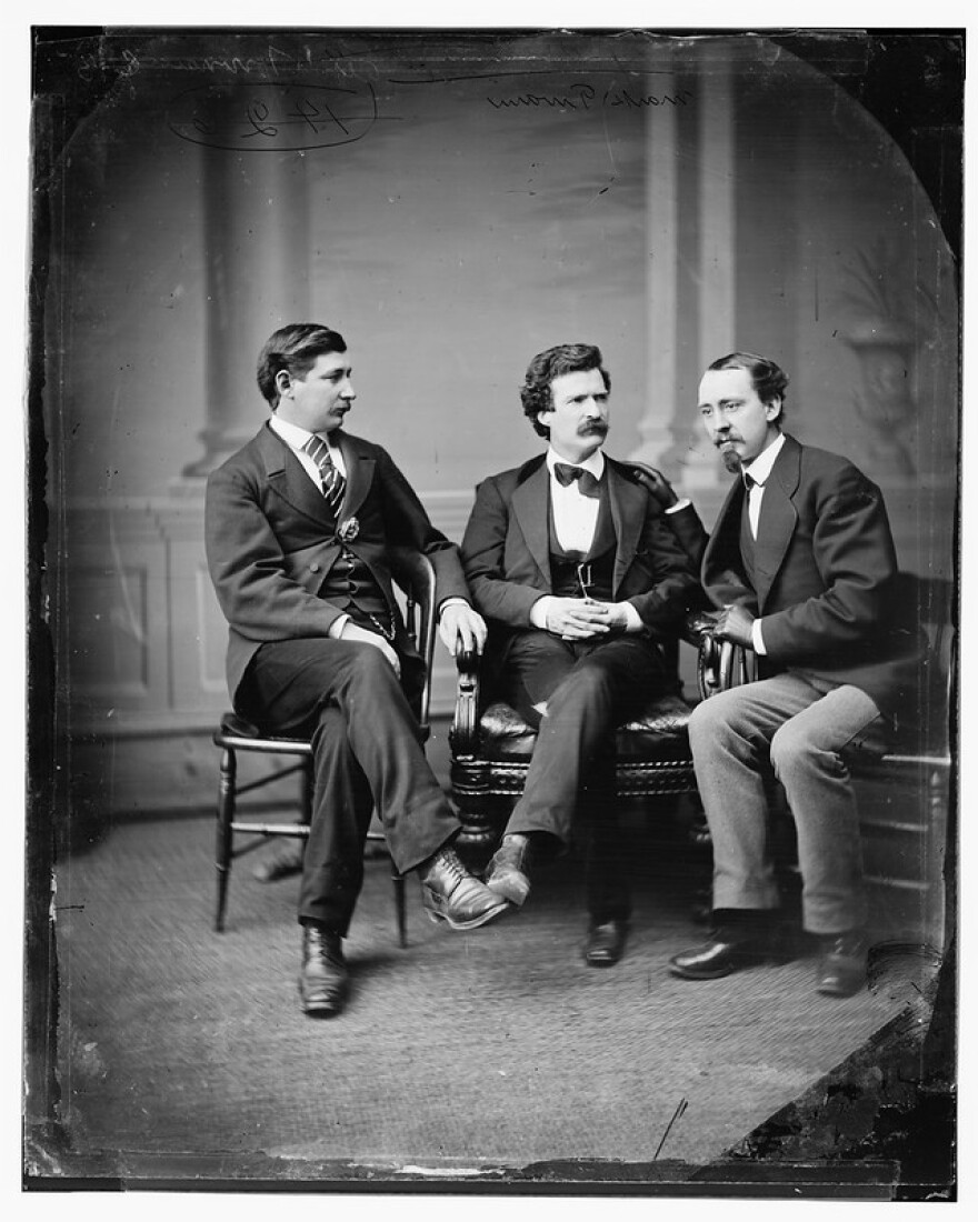 David Gray (l), Mark Twain, and George Alfred Townsend (r) /Flickr/Creative Commons/LOC