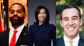 The leading candidates for Baltimore City Council President, left to right, incumbent Nick Mosby, former city councilmember Shannon Sneed and sitting city councilmember Zeke Cohen.