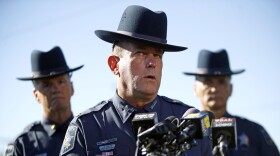 Harford County Sheriff Jeffrey Gahler speaks at a news conference following a shooting at a business park in the Edgewood area of Harford County, Md., Wednesday, Oct. 18, 2017. The gunman killed multiple co-workers and wounded others before fleeing the scene, Gahler said. (AP Photo/Patrick Semansky)