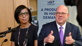 Democrat Angela Alsobrooks and Republican Larry Hogan are competing for a U.S. Senate seat that could determine control of the chamber. (The Baltimore Banner)