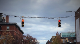 Traffic lights at the intersection of 23rd and Maryland Avenue (Photo credit: Aaron Henkin / WYPR)