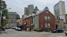 A view of Baltimore's Little Italy neighborhood, at the corner of High Street and Trinity Street. (photo by Dblct3 via Wikimedia Commons)