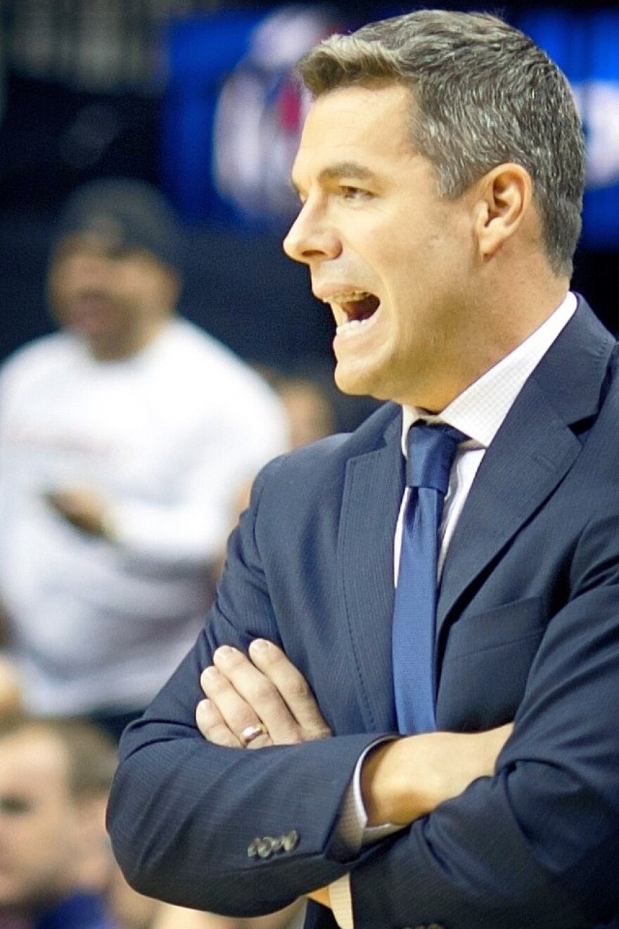 Tony Bennett during the championship game of the Barclays Classic at the Barclays Center in Brooklyn, New York, November 29, 2014. Virginia defeated Rutgers in a record defensive effort, 45–26.