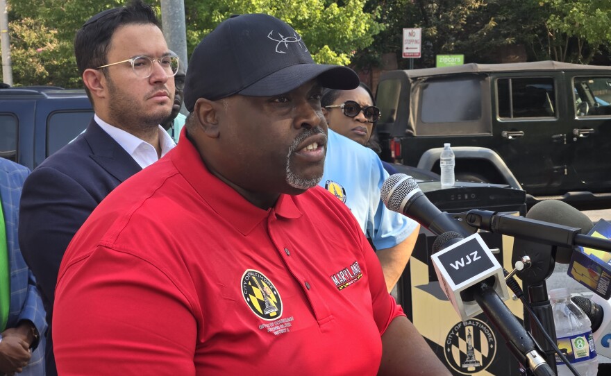 City Councilman Antonio Glover, a former solid waste worker, spoke personally to a culture of toxicity within the walls of DPW. Photo by Emily Hofstaedter/WYPR. 