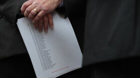 The Attorney General’s office released the Catholic Church Investigation papers. List of names. (Kaitlin Newman/The Baltimore Banner)