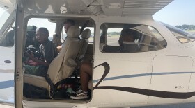 Baltimore city public school students piled into a Cessna Skyhawk at the Martin State Airport in Middle River.