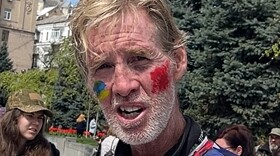 Ryan Routh speaks during an interview at a rally on April 27, 2022. Ryan Routh has been charged with the attempted assassination of former President Donald Trump, following a Sept. 15 incident at Trump’s West Palm Beach, Fla. golf course.