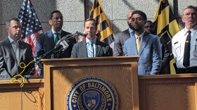 U.S. Marshals Chief Deputy Matthew Silverman addresses reporters from the Baltimore Police Department headquarters on Fayette Street to announce the arrest of Jason Dean Billingsley.