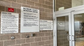 The entrance of the Baltimore County Detention Center.