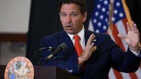 Florida Gov. Ron DeSantis speaks during a press conference Tuesday regarding an apparent assassination attempt of former President Donald Trump in West Palm Beach, Fla. The governor announced the State of Florida's law enforcement will do its own investigation into the incident, which the FBI said "appears to be an attempted assassination of former President Trump' while he was golfing at Trump International Golf Club.