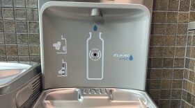 A combination water cooler and bottle filler manufactured by Elkay. Photo by TaurusEmerald, CC BY-SA 4.0 <https://creativecommons.org/licenses/by-sa/4.0>, via Wikimedia Commons