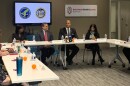 Gov. Wes Moore speaks during a Baltimore City roundtable on mental health as Lt. Gov. Aruna Miller and U.S. Health and Human Services Secretary Xavier Becerra.