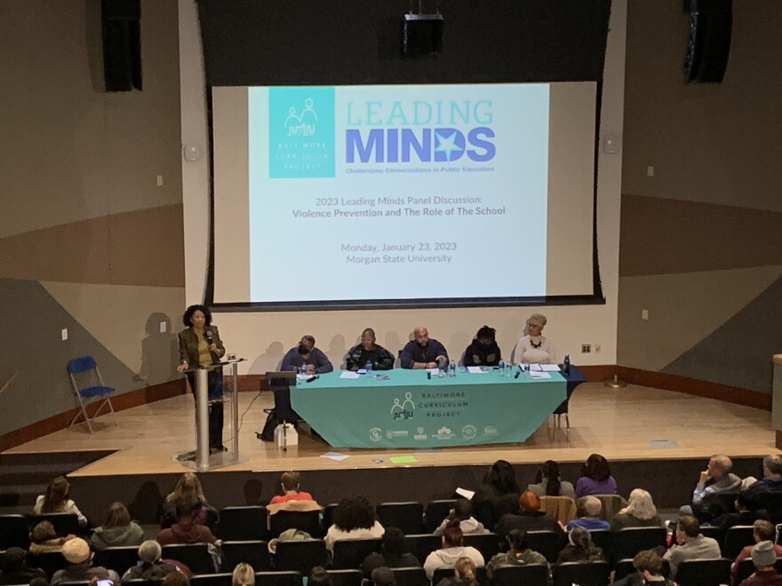 Glenda Prime, dean of the school of Education and Urban Studies at Morgan State University introduced panelists during an event on Monday, January 23, 2023.