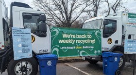 On March 5, 2024, crews will take to the city’s streets picking up properly packaged mixed-use recyclables. Photo by Emily Hofstaedter/WYPR.