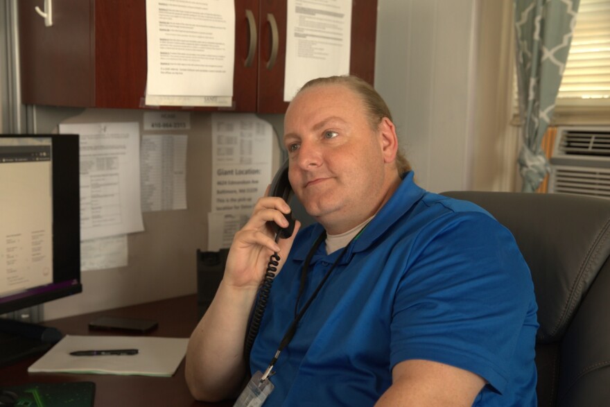 Chris Niles is a senior hotline counselor with the 988 lifeline in Central Maryland. Credit: BCRI