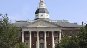 FILE - The Maryland State House is shown here, May 11, 2023, in Annapolis, Md. Maryland vehicle registration fees and tobacco tax increases went into effect, Monday, July 1, 2024. (AP Photo/Brian Witte)