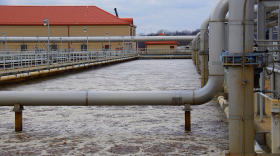 Wastewater at Back River Wastewater Treatment Plant near Baltimore.