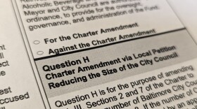 Question H on a Baltimore City sample ballot.