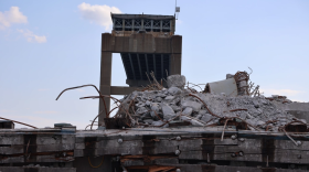 Unified Command removes final large bridge segment, nears complete restoration of Baltimore's federal channel. Photo by Photo by Bobby Petty/U.S. Army Corps of Engineers, Baltimore District.